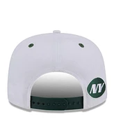 New Era Men's White/Green New York Jets Sparky Original 9FIFTY Snapback Hat