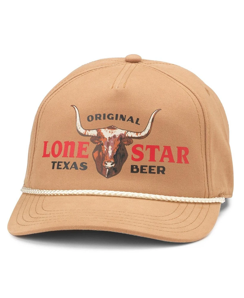 American Needle Men's Brown Lone Star Beer Canvas Cappy Adjustable Hat