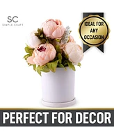 Zulay Kitchen Peony Flowers Artificial for Decoration