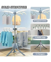 Sugift 2-1 Portable Vertical 2-Tier Clothes Drying Rack