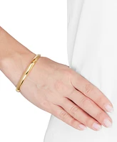 High Polished Tube Hinge Bangle Bracelet (6.5mm) in 18k Gold-Plated Sterling Silver