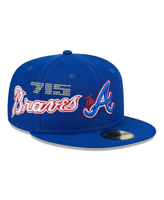 New Era Men's Royal Atlanta Braves City Connect Icon 59FIFTY Fitted Hat