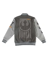 Loungefly Men's and Women's Gray Star Wars Rebel Alliance Varsity Full-Snap Jacket