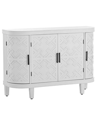 Streamdale Furniture Patterned Door Storage Cabinet for Hallway, Living Room