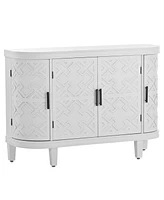 Streamdale Furniture Patterned Door Storage Cabinet for Hallway, Living Room