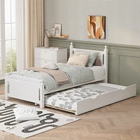 Streamdale Furniture Twin Size Platform Bed with Trundle, No Box Spring Needed