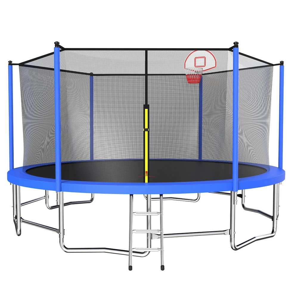 Streamdale Furniture 16ft Trampoline with Bar, Hoop & Enclosure