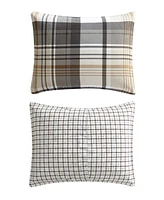 Eddie Bauer Normandy Plaid Microsuede Piece Duvet Cover Set