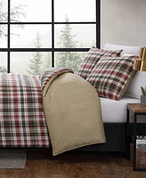 Eddie Bauer Astoria Plaid Microsuede 3 Piece Duvet Cover Set