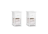 Simplie Fun Bedroom Set: Nightstands With Drawer & Storage