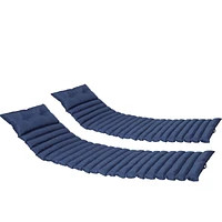 Streamdale Furniture Navy Blue Outdoor Lounge Chair Cushion Set