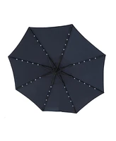 Streamdale Furniture 10FT Solar Led Offset Hanging Market Patio Umbrella (Navy Blue)