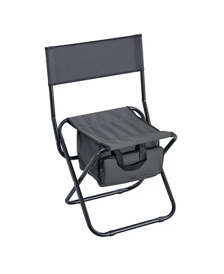 Simplie Fun Folding outdoor chair with storage bag, portable for camping and picnics