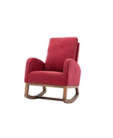 Simplie Fun Living Room Comfortable Rocking Chair Living Room Chair Red