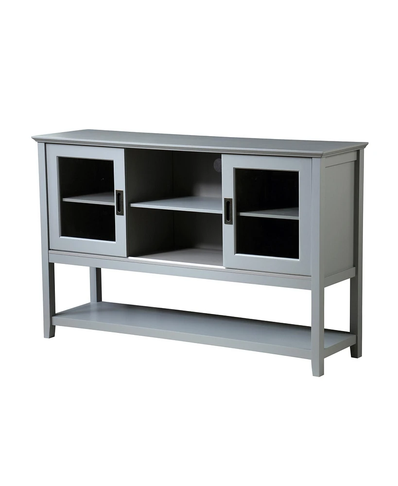 Simplie Fun Sideboard Buffet Table With Doors, Grey