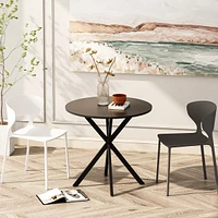 Streamdale Furniture 31.5" Modern Cross Leg Round Dining Table