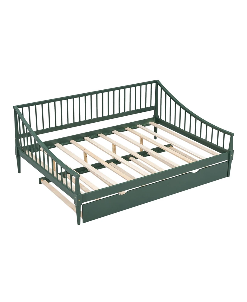 Simplie Fun Full Daybed With Trundle And Support Legs