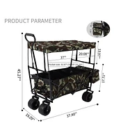 Streamdale Furniture Outdoor Garden Park Utility Kids Wagon Portable Beach Trolley Cart Camping Foldable Folding Wagon