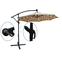 Streamdale Furniture 10FT Solar-Powered Led Outdoor Patio Umbrella - Waterproof & Lighted