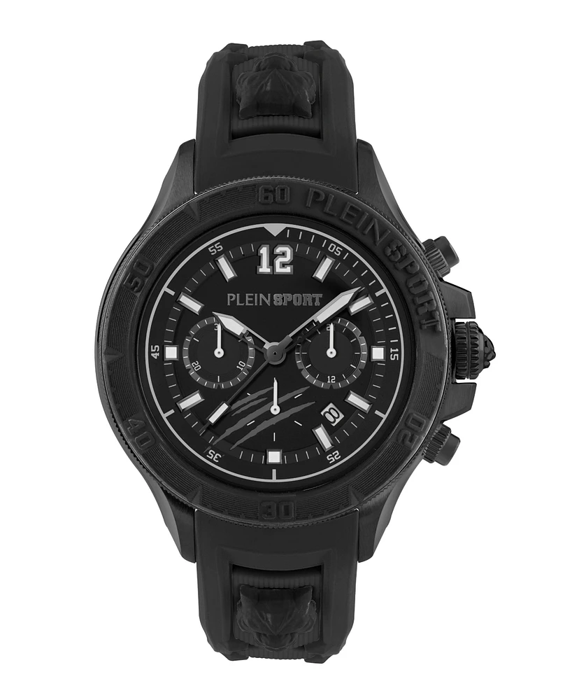 Plein Sport Men's Warrior Tech Chronograph Date Quartz Silicone 47.5MM