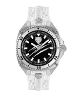 Plein Sport Men's Thunder Force Three Hand Quartz White Silicone 47MM