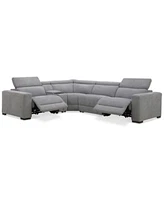 Nevio Fabric Power Headrest Sectional Collection Created For Macys