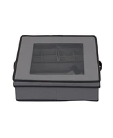 Household Essentials Tabletop Storage Box Windowed Lid and Front Handle