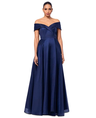 Xscape Women's Off-The-Shoulder Sweetheart Gown