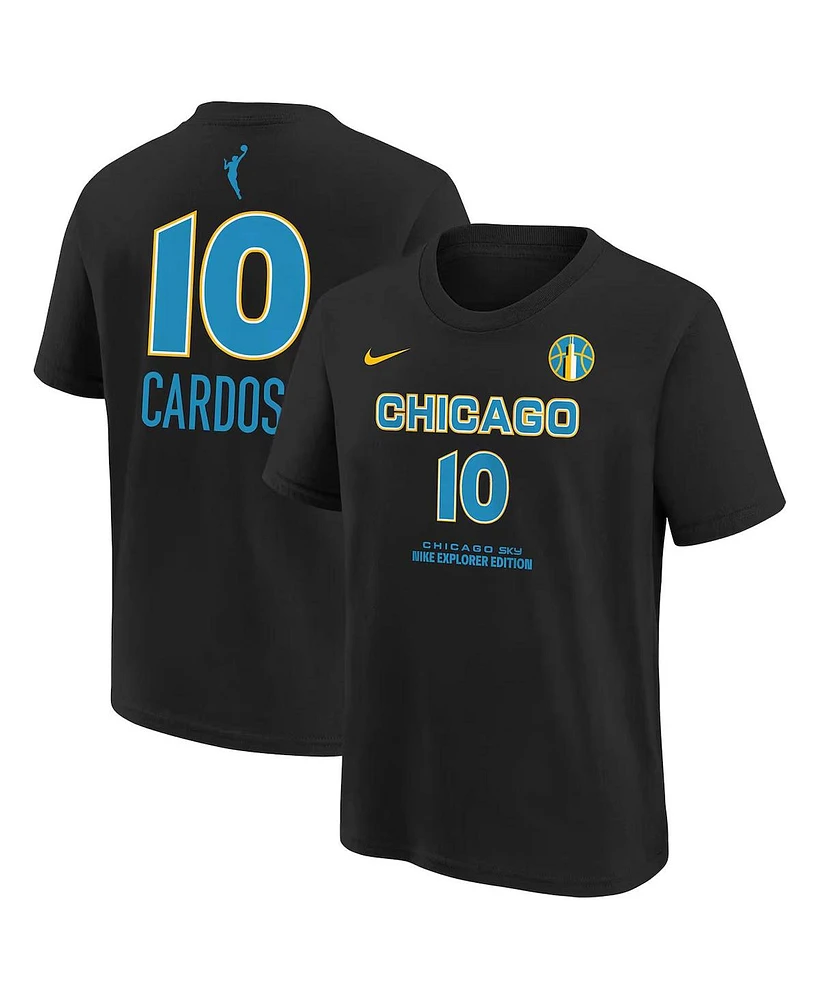 Nike Big Boys and Girls Kamilla Cardoso Black Chicago Sky 2024 Wnba Draft Name Number T-Shirt