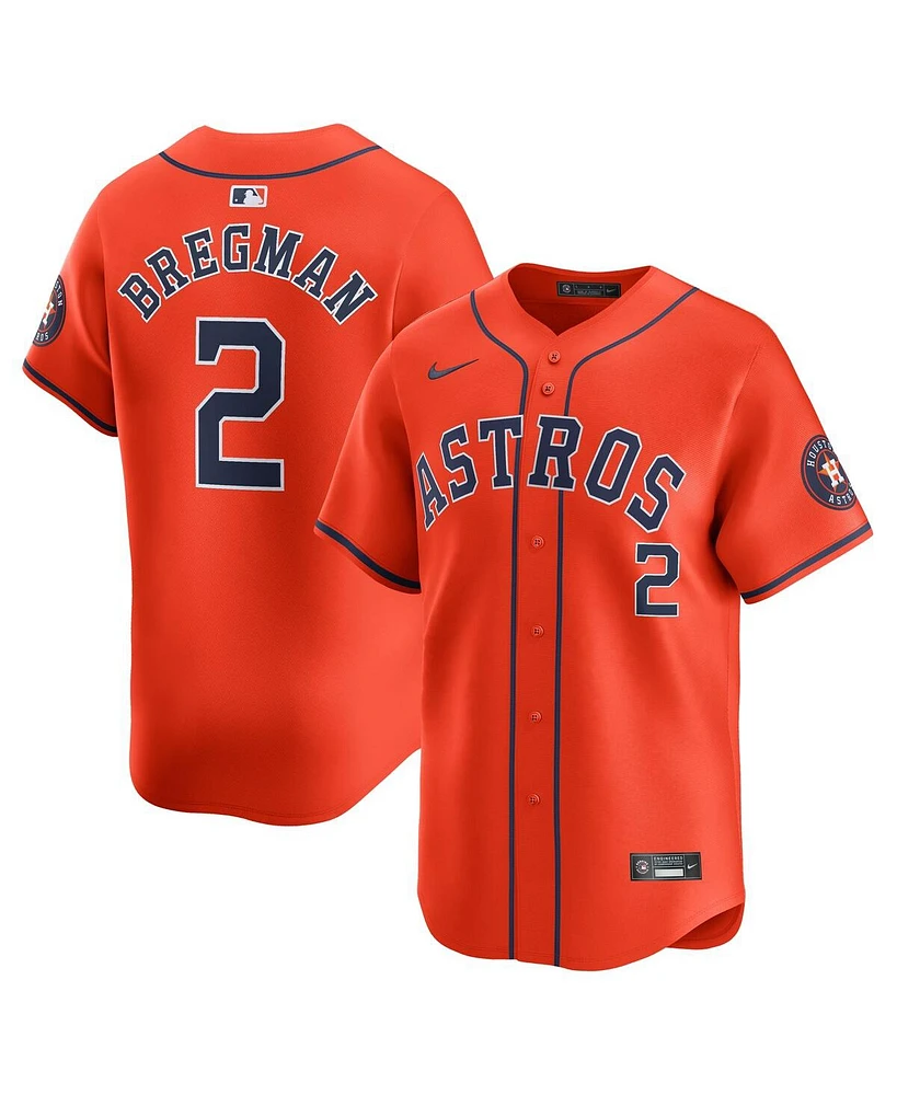 Nike Men's Alex Bregman Orange Houston Astros Alternate Limited Player Jersey