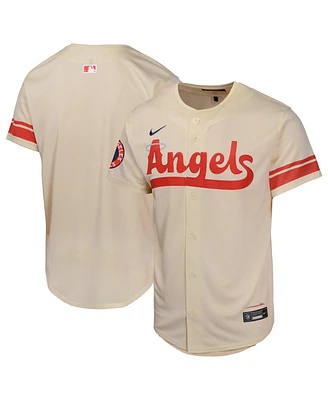 Nike Big Boys and Girls Cream Los Angeles Angels City Connect Limited Jersey