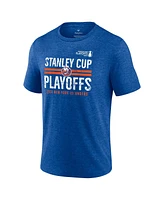 Fanatics Men's Heather Royal New York Islanders 2024 Stanley Cup Playoffs Crossbar Tri-Blend T-Shirt