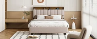 Streamdale Furniture Upholstered Storage Bed with Trundle and Usb Ports