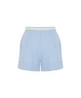 Nocturne Women's High Waisted Striped Mini Shorts