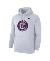 Nike Men's White UConn Huskies Back-To-Back Ncaa Men's Basketball National Champions Club Fleece Pullover Hoodie