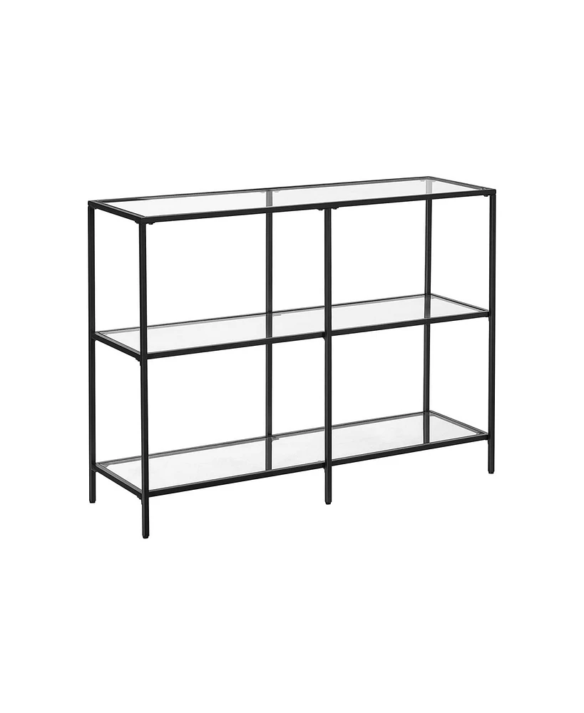 Slickblue Console Sofa Table With 3 Shelves, Steel Frame