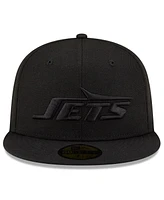 New Era Men's Black York Jets on 59FIFTY Fitted Hat