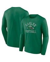 Fanatics Men's Kelly Green Philadelphia Eagles Gridiron Classics Retro Block Long Sleeve T-Shirt