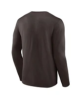 Fanatics Men's Brown Cleveland Browns Team Lockup Long Sleeve Shirt