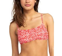 Roxy Juniors' Margarita Floral-Print Bralette Bikini Top