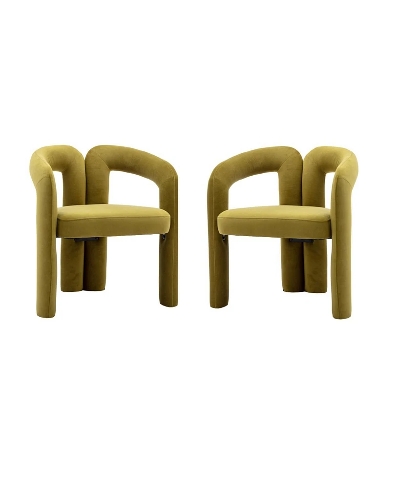 Streamdale Furniture Modern Fabric Upholstered Dining Chairs (Set of 2