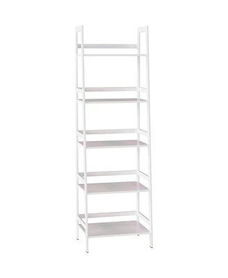 Simplie Fun Ladder Shelf, 5 Tier Bookshelf, Modern Open Bookcase For Bedroom, Living Room, Office