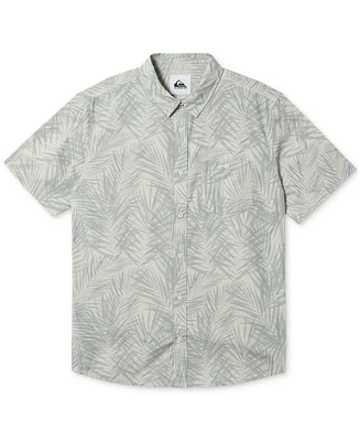 Quiksilver Men's Hi Fern Days Regular-Fit Frond-Print Button-Down Shirt