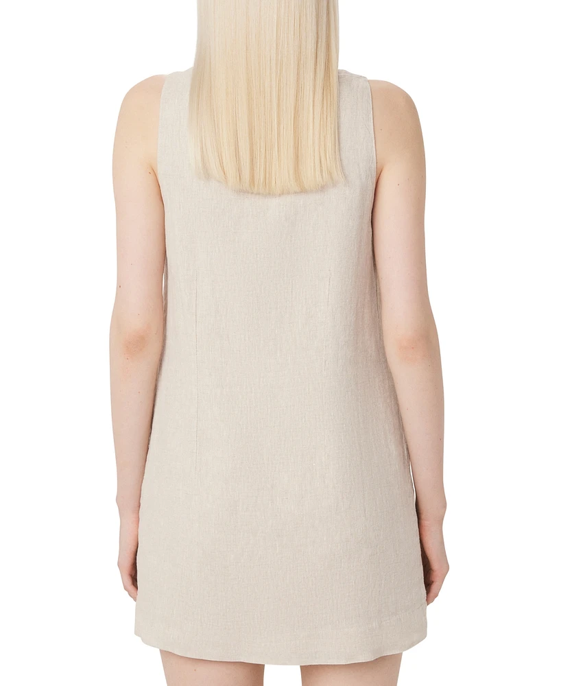 Frank And Oak Women's Pinafore Linen Dress