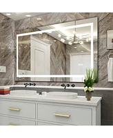 Streamdale Furniture Led Bathroom Mirror 60 X 32 Inch With Lights, Anti-Fog & Dimming Led Bathroom Vanity Mirror