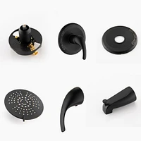 Single Handle Tub Spout And 5-Functions Shower Head Set (Valve Included