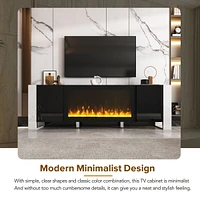 High Gloss Electric Fireplace Tv Stand