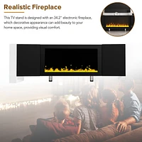 High Gloss Electric Fireplace Tv Stand