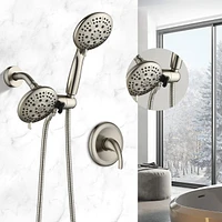 7 Function Rain Shower Head with Handheld - Valve Included