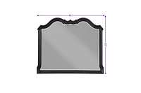 Streamdale Furniture Chelmsford Mirror, Black Antique Finish